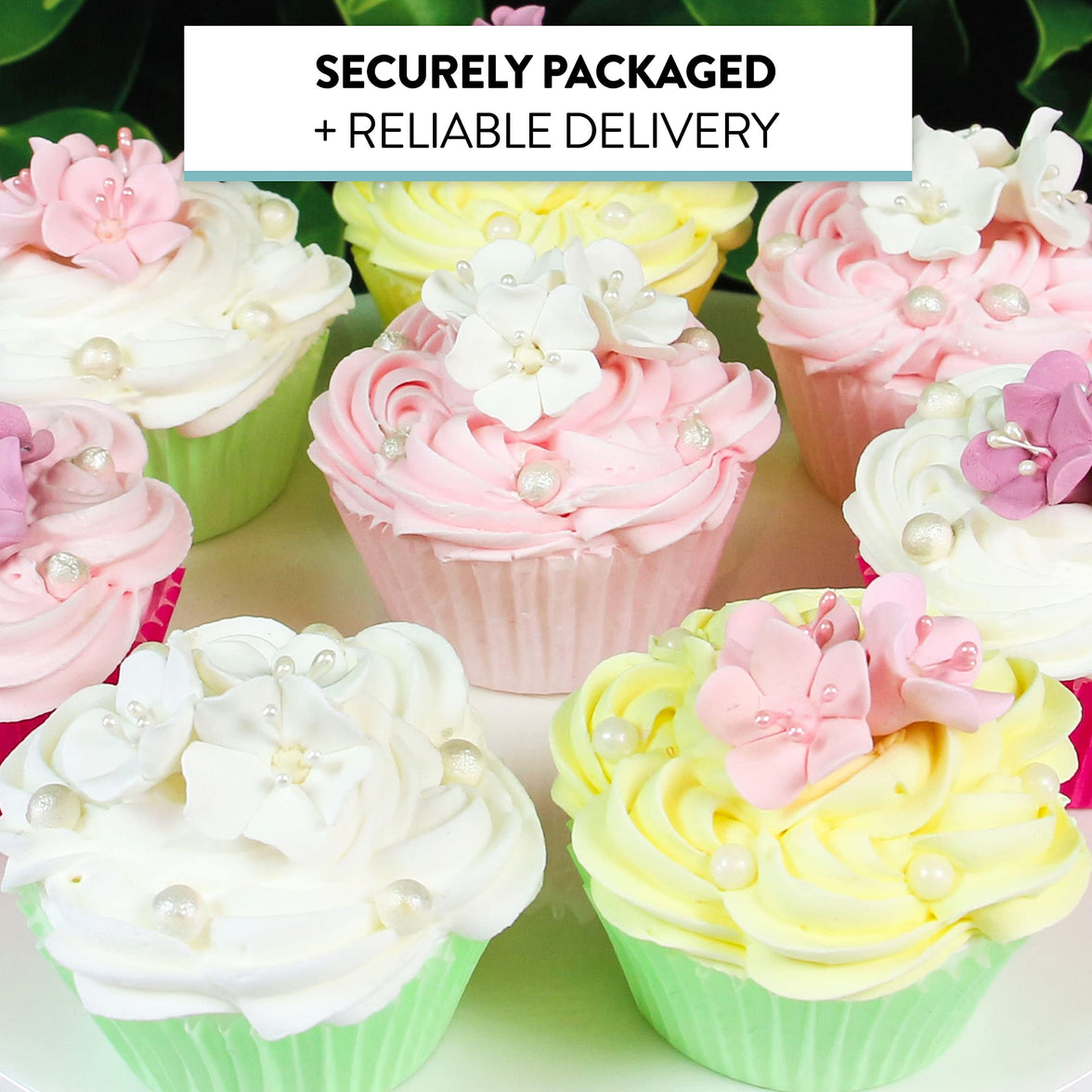 Global Sugar Art Blossom Sugar Wedding Cake Flowers with Pearl Stamens, White, by Chef Alan Tetreault