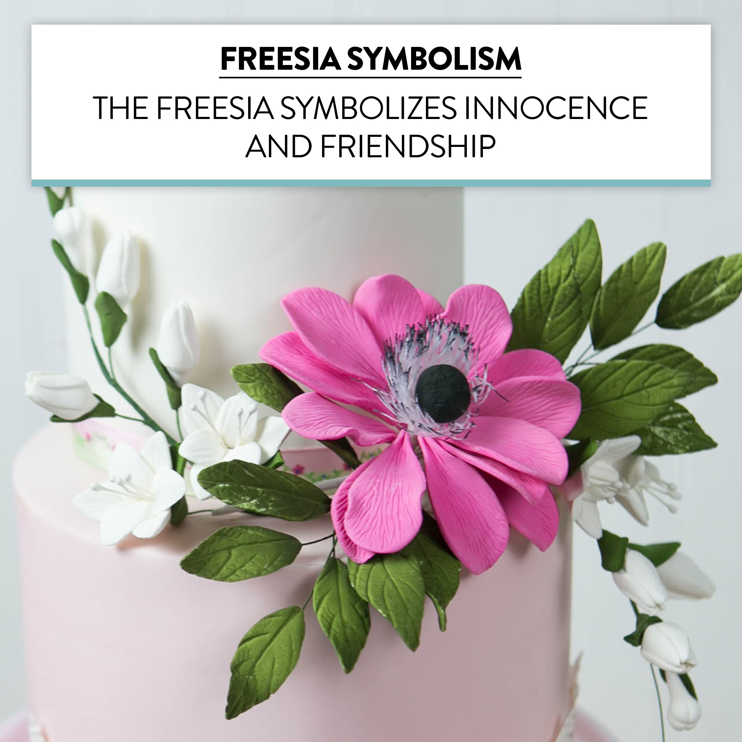 Freesia Sugar Cake Flower Filler Spray, by Global Sugar Art, White, 3 Count