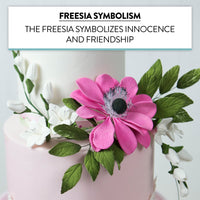 Freesia Sugar Cake Flower Filler Spray, by Global Sugar Art, White, 3 Count