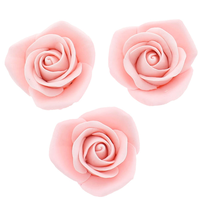 Peace Rose Sugar Flowers for Cake Decorating, by Global Sugar Art, Medium, Pink