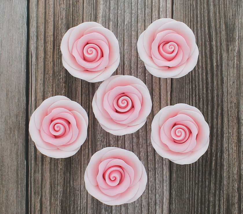 Premium Roses for Decorating Cakes and Cupcakes, by Global Sugar Art, Medium, Lavender Pink Yellow Peach