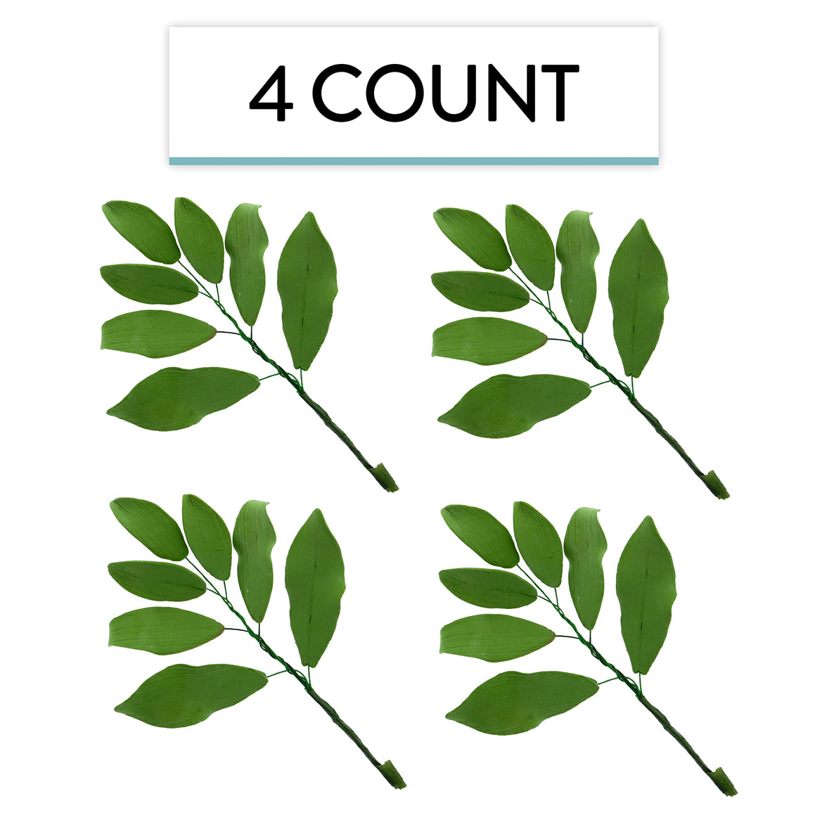 Alstroemeria Leaf  Spray  Cake Decoration by Chef Alan Tetreault, Global Sugar Art, 4 Count