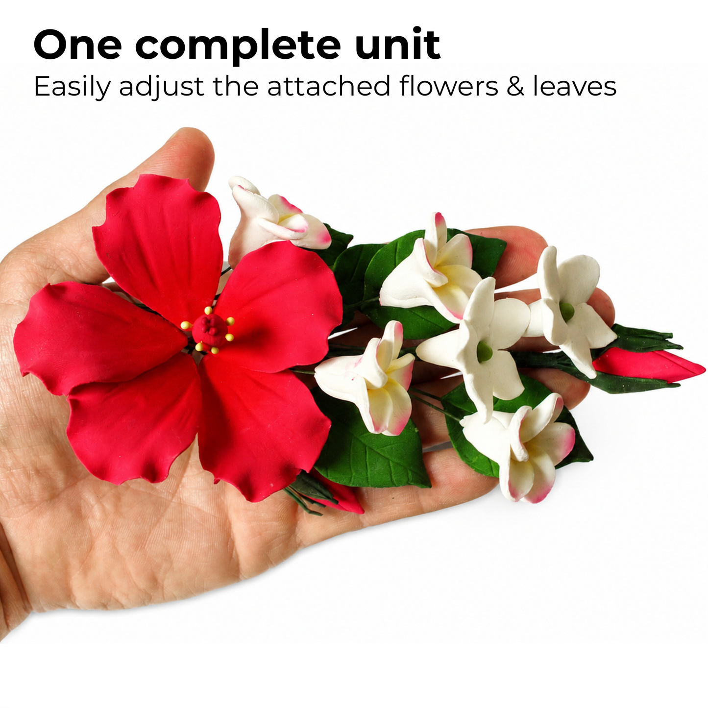 Pink Tropical Hibiscus Plumeria Spray