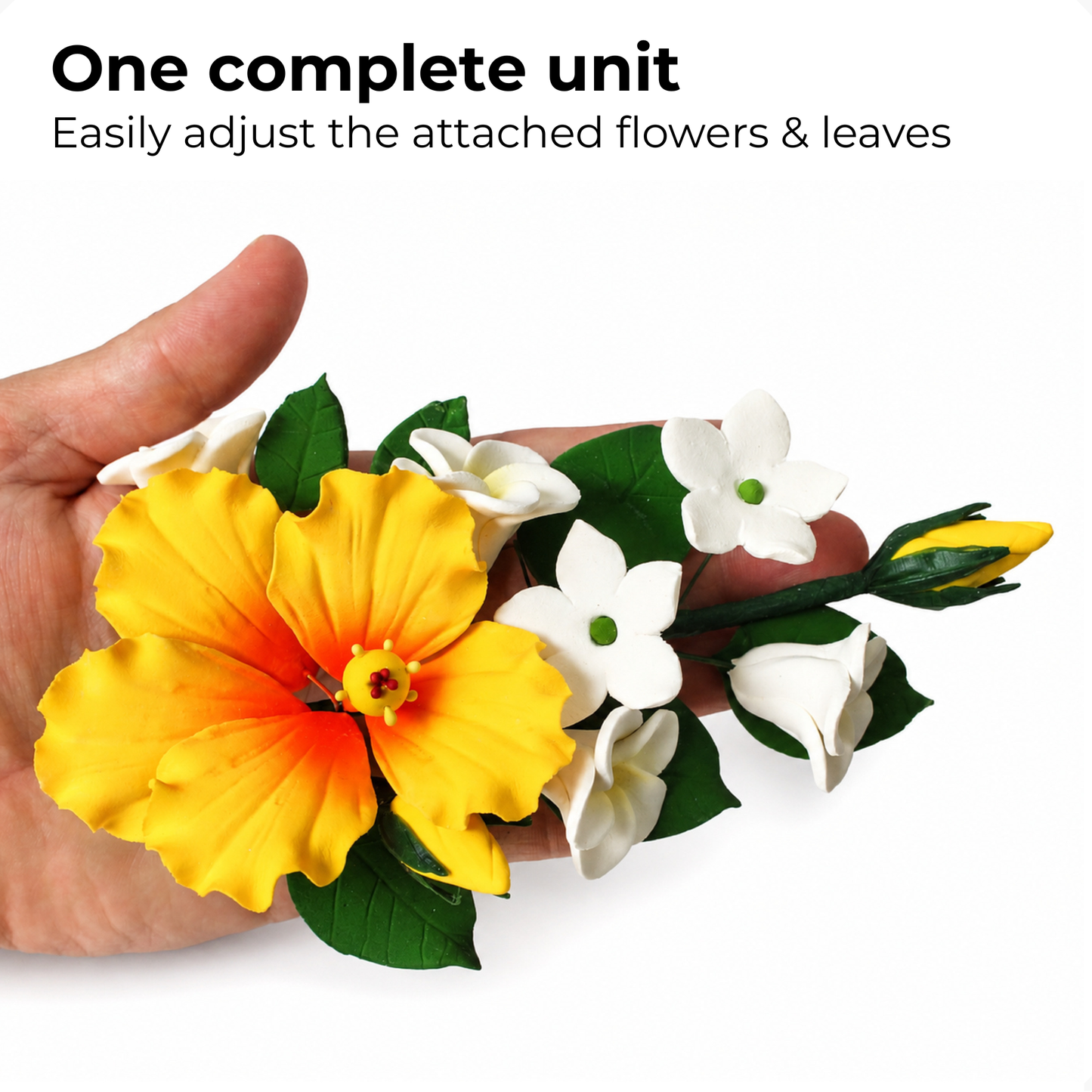 Yellow Tropical Hibiscus Plumeria Spray