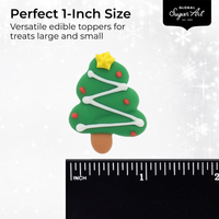 Christmas Cupcake Toppers, Edible Royal Icing Decorations, by Global Sugar Art (Santa Reindeer)