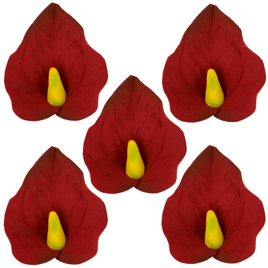 Red Anthurium, Small, 5 Count