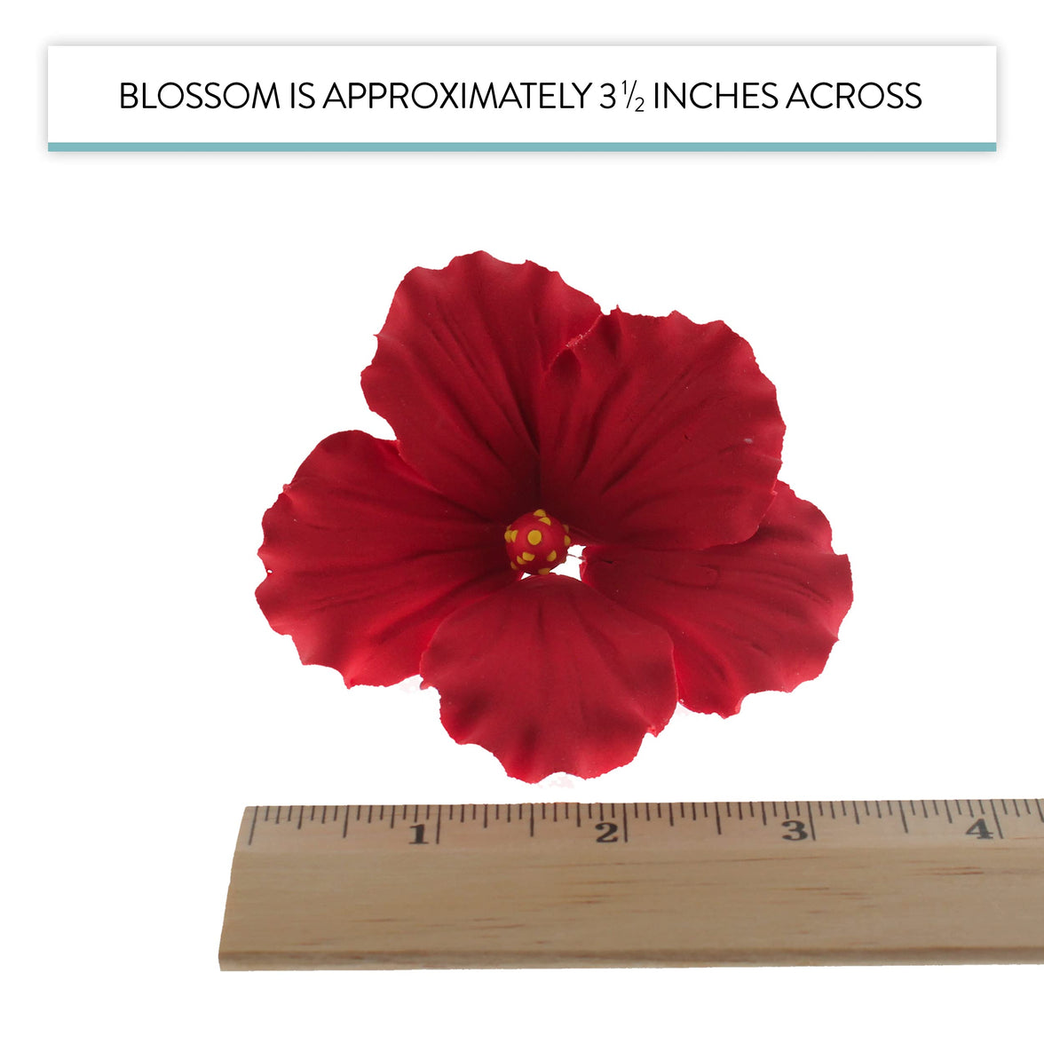 Hibiscus Sugar Cake Flowers, Red Tropical Sugar Flowers, by Global Sugar Art