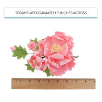 Premium Peony Sprays for Cake Decorating by Global Sugar Art, Pink Open