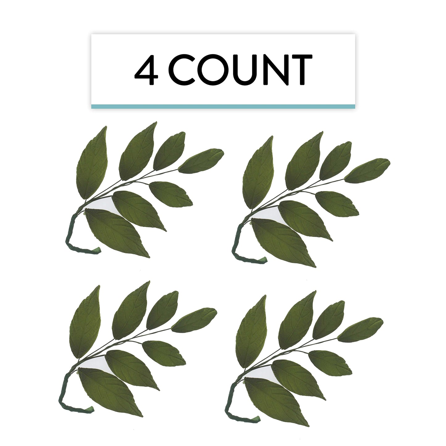 Dark Green Leaf Spray, 4 Count
