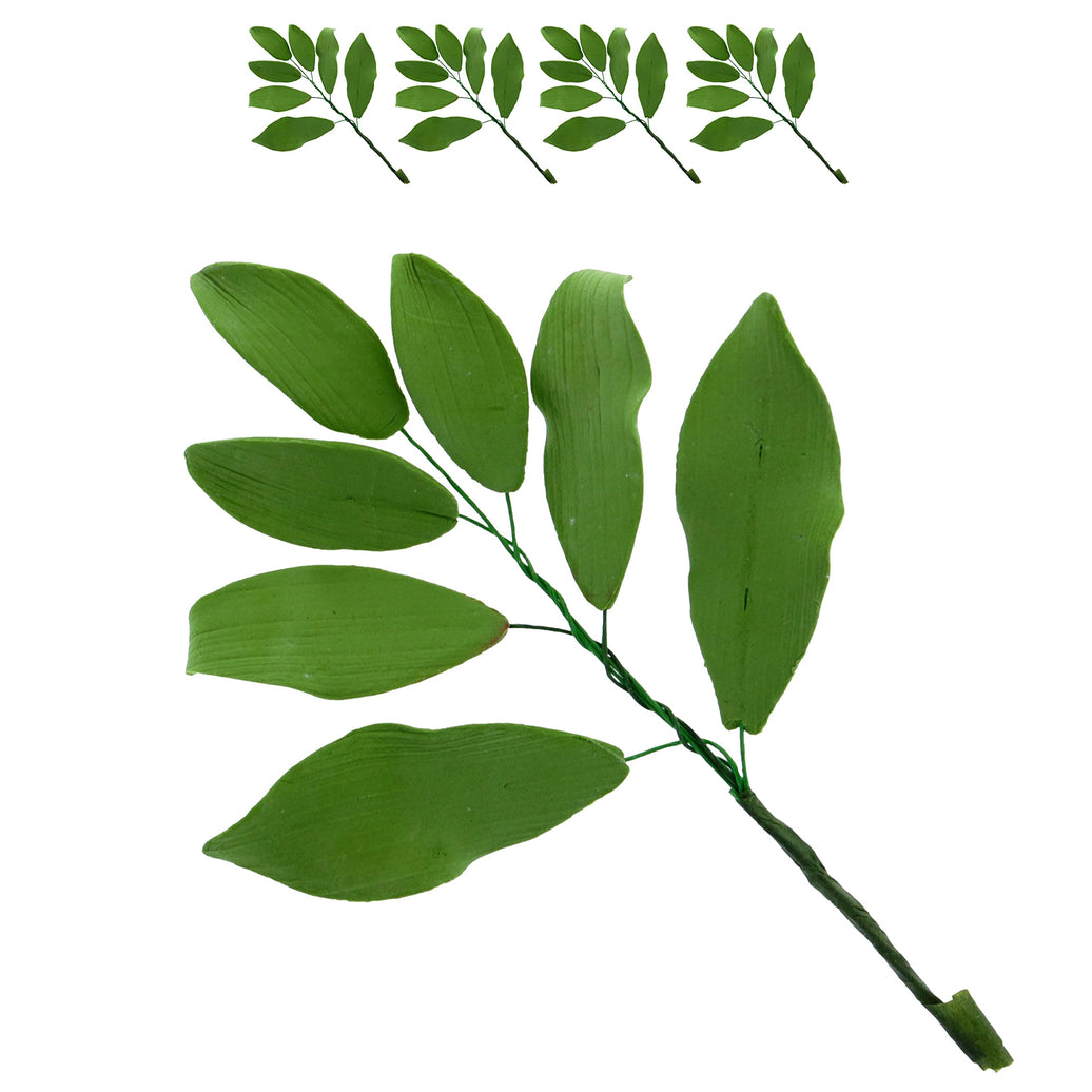 Alstroemeria Leaf  Spray  Cake Decoration by Chef Alan Tetreault, Global Sugar Art, 4 Count