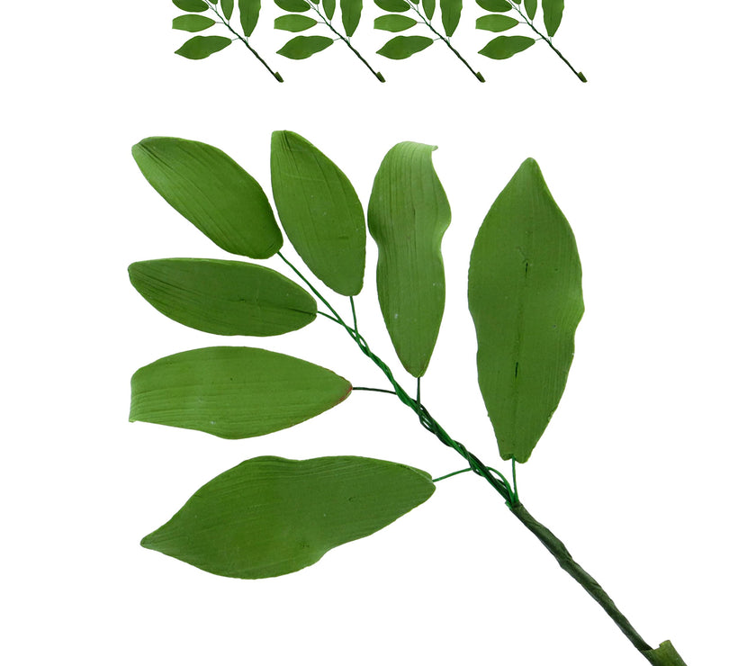 Alstroemeria Leaf  Spray  Cake Decoration by Chef Alan Tetreault, Global Sugar Art, 4 Count