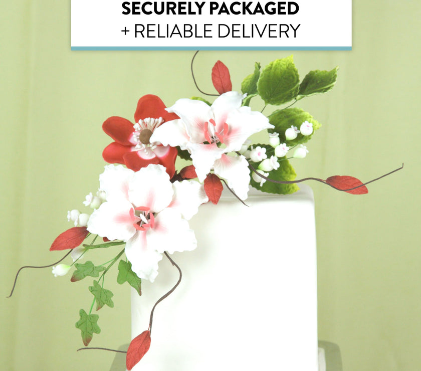 Lily of the Valley Sugar Cake Flowers, Filler Spray by Global Sugar Art, White, 5 Count
