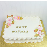 Ruffled Rose and Blossom Set, Sugar Flowers for Cakes, by Global Sugar Art, White and Pink