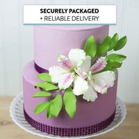 Alstroemeria Leaf  Spray  Cake Decoration by Chef Alan Tetreault, Global Sugar Art, 4 Count