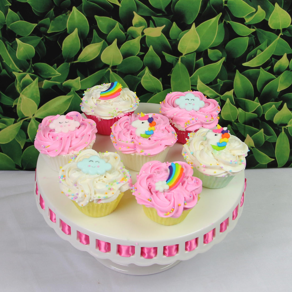 Unicorns, Rainbows & Clouds Edible Kosher Royal Icing Decorations for Cakes, Cupcakes and Cookies, by Global Sugar Art