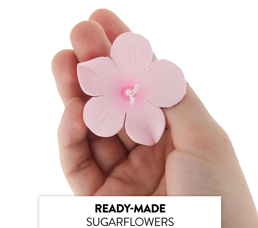 Fruit Blossoms & Leaves Gum Paste Cake Flowers 18 Count Sugar Flowers by Global Sugar Art