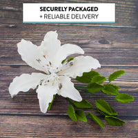 Sugar Lilies, Lily Flower Sprays, Cake Toppers by Global Sugar Art, White Shrine Lily Spray
