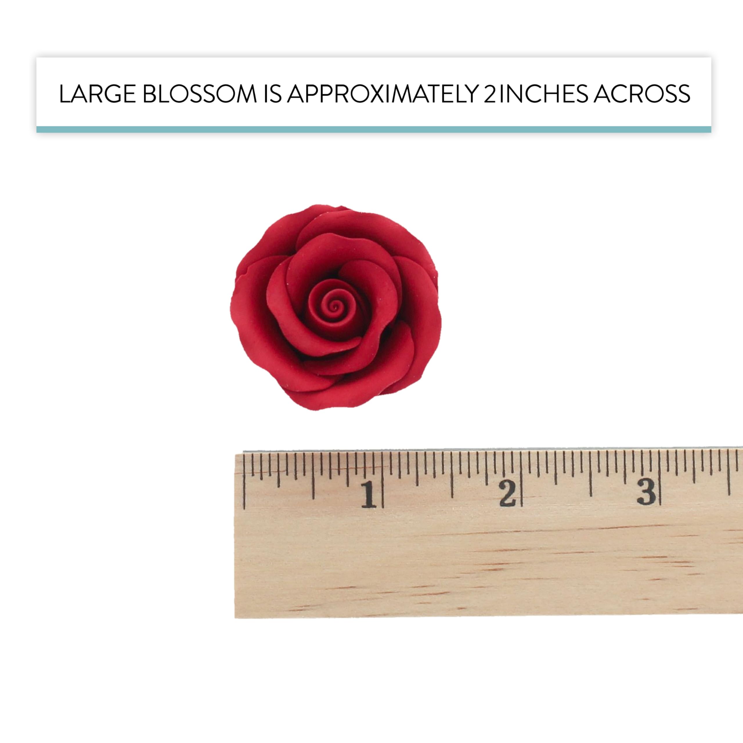 Premium Roses for Decorating Cakes and Cupcakes, by Global Sugar Art, Medium, Lavender Pink Yellow Peach