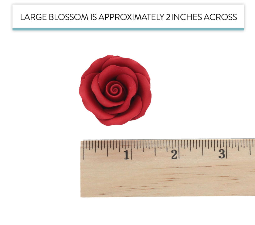 Premium Roses for Decorating Cakes and Cupcakes, by Global Sugar Art, Medium, Lavender Pink Yellow Peach