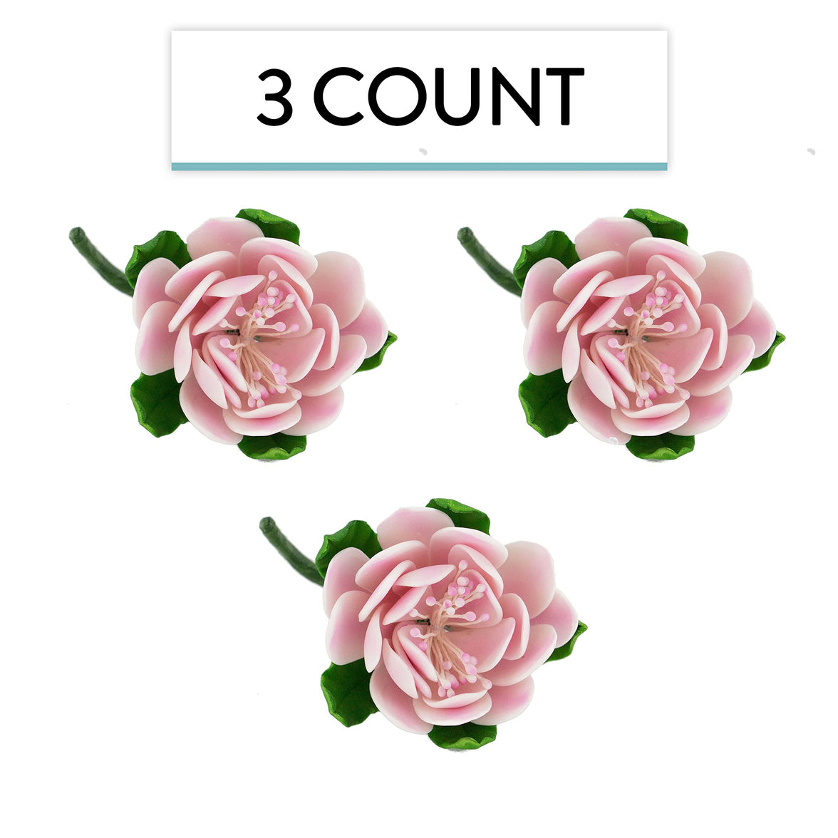 Protea Sugar Cake Flowers by Global Sugar Art, Medium Pink. 3 Count