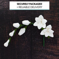 Freesia Sugar Cake Flower Filler Spray, by Global Sugar Art, White, 3 Count