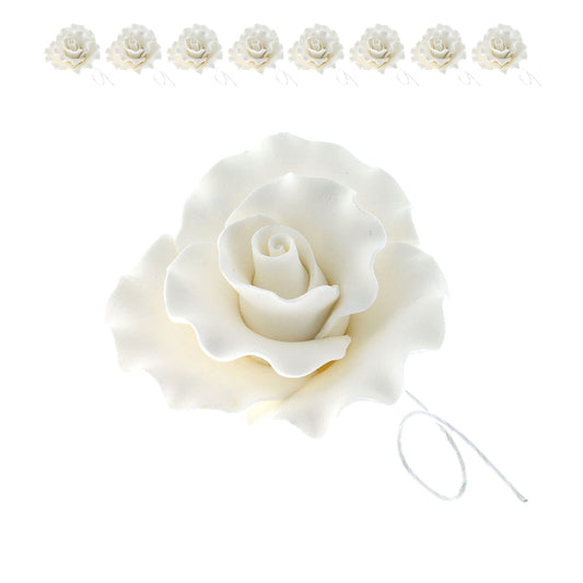 White Aussie Roses, 8 Count