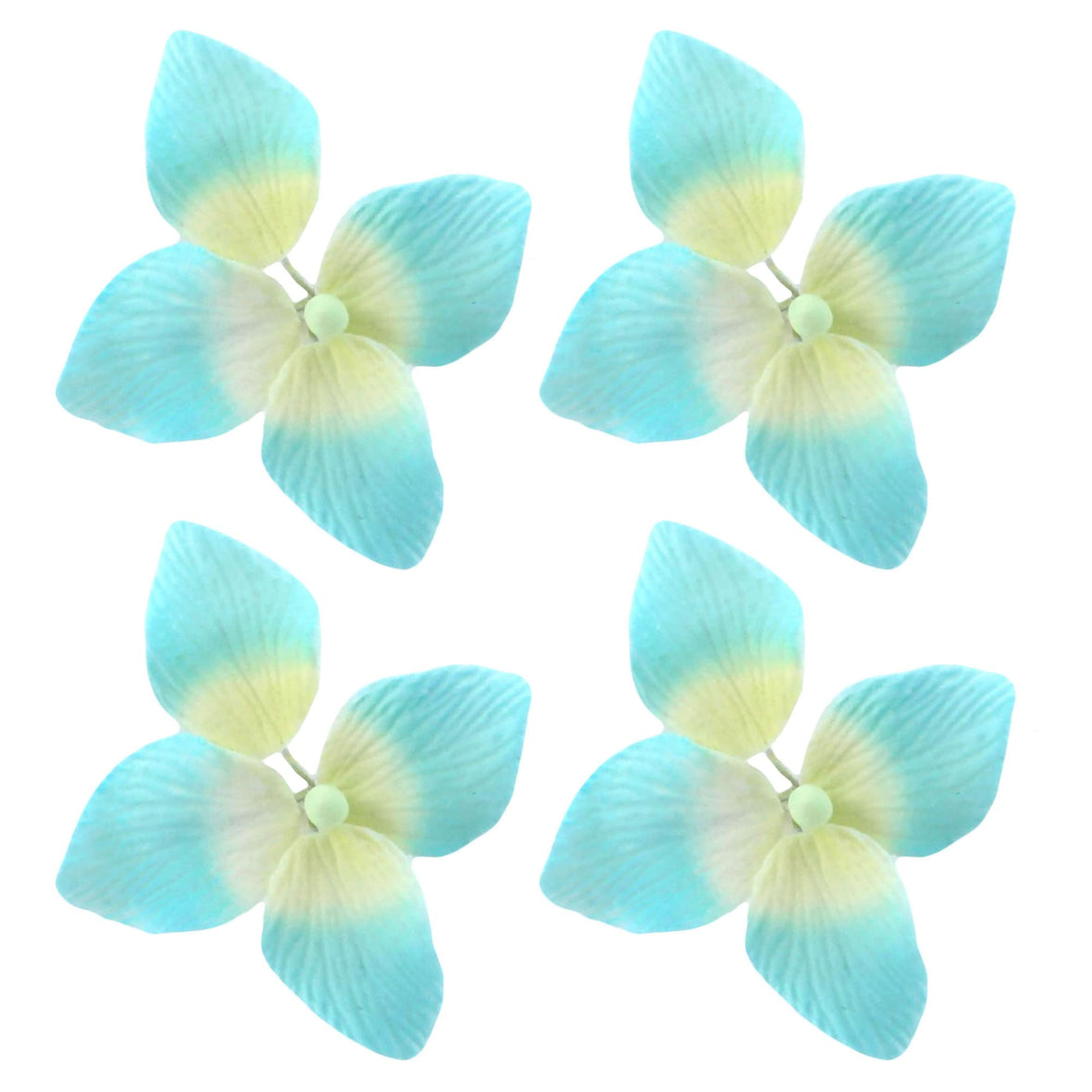Hydrangea Blossoms, Flat Sugar Flowers by Global Sugar Art, 24 Count Blue