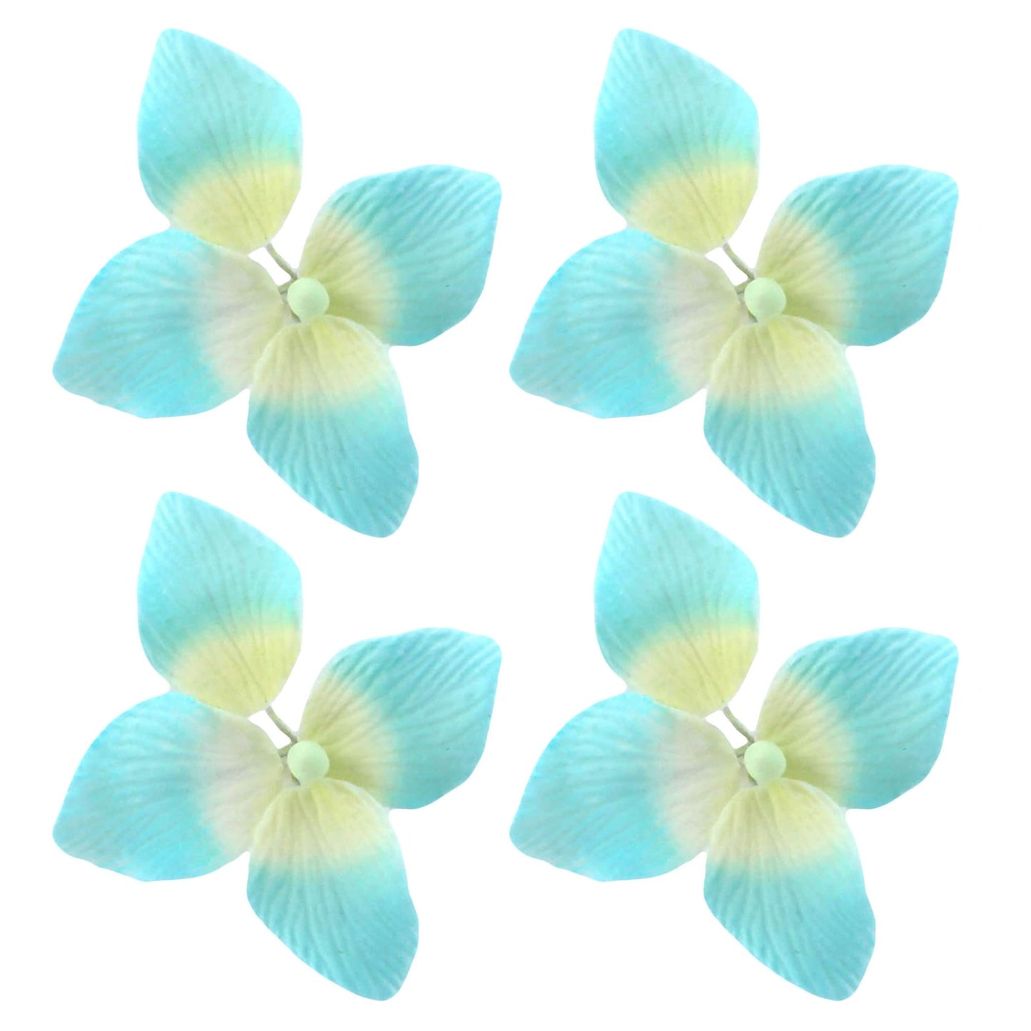 Blue Hydrangea Flowers, 1.5-inch, 24 Count