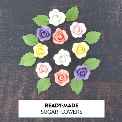 Roses with Leaves Kit, Assorted Colors, 30 Count