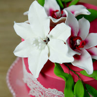 Easter Lily Sugar Flowers, Casablanca Lilies by Global Sugar Art, Extra Large, White, 3 Count