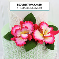 Dutch Iris Sugar Cake Flower, Cake Topper by Global Sugar Art, Pink