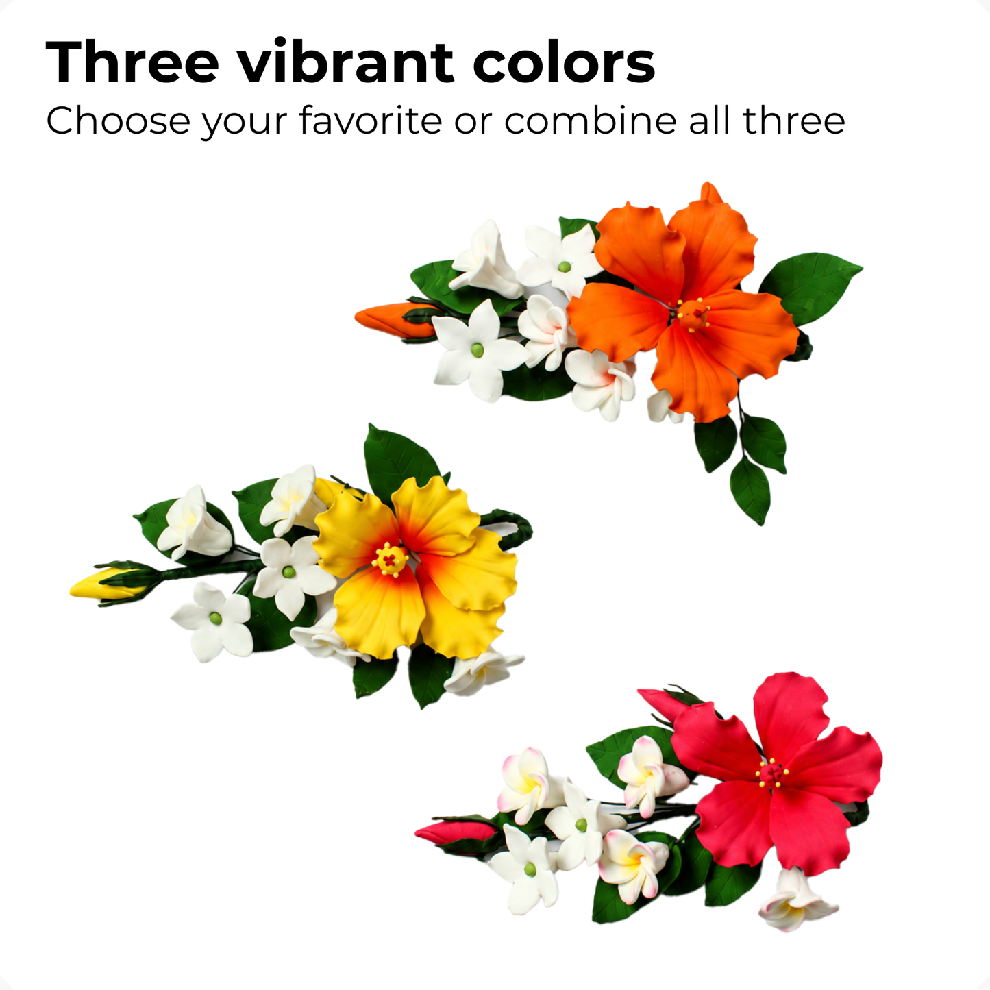 Yellow Tropical Hibiscus Plumeria Spray