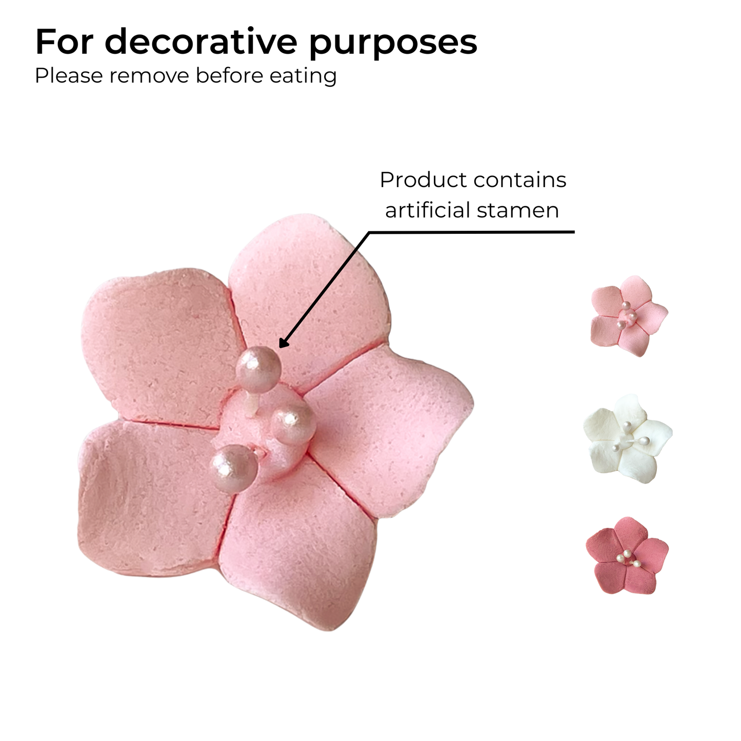 Mini Pink Blossoms with Pearl Stamens