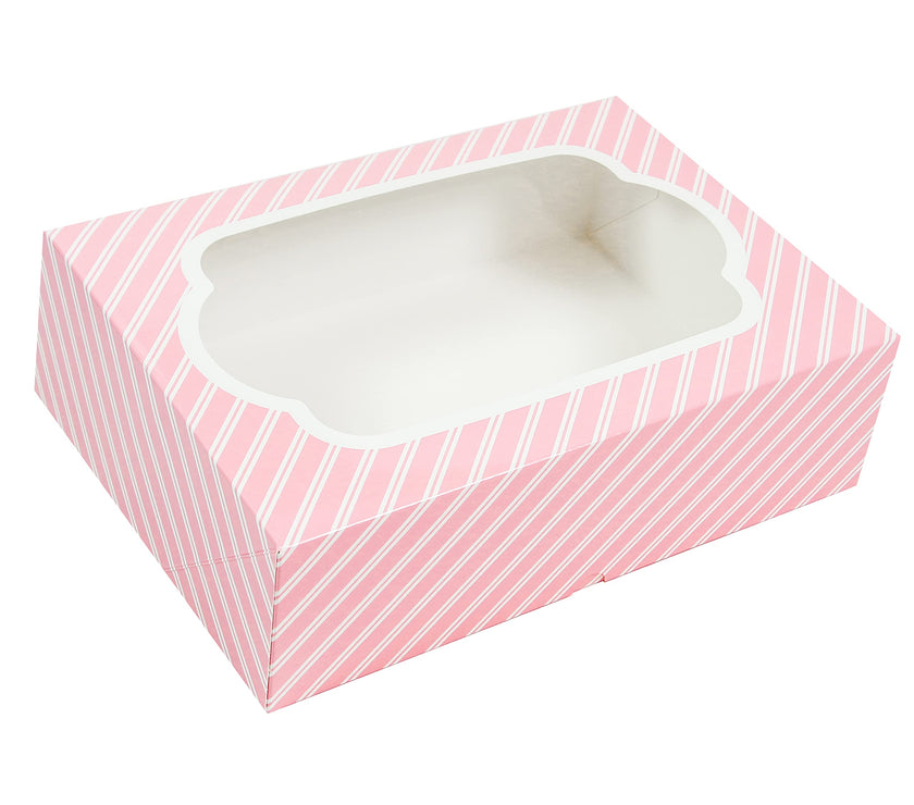 Global Sugar Art Auto-Popup 1/8 Sheet Box with Window, 10 x 7 x 4 Inches