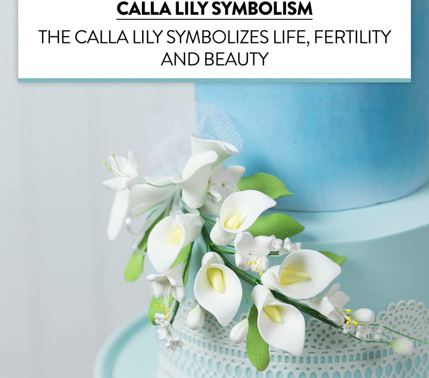 Sugar Lilies, Lily Flower Sprays, Cake Toppers by Global Sugar Art, Calla Lily Cascade Spray