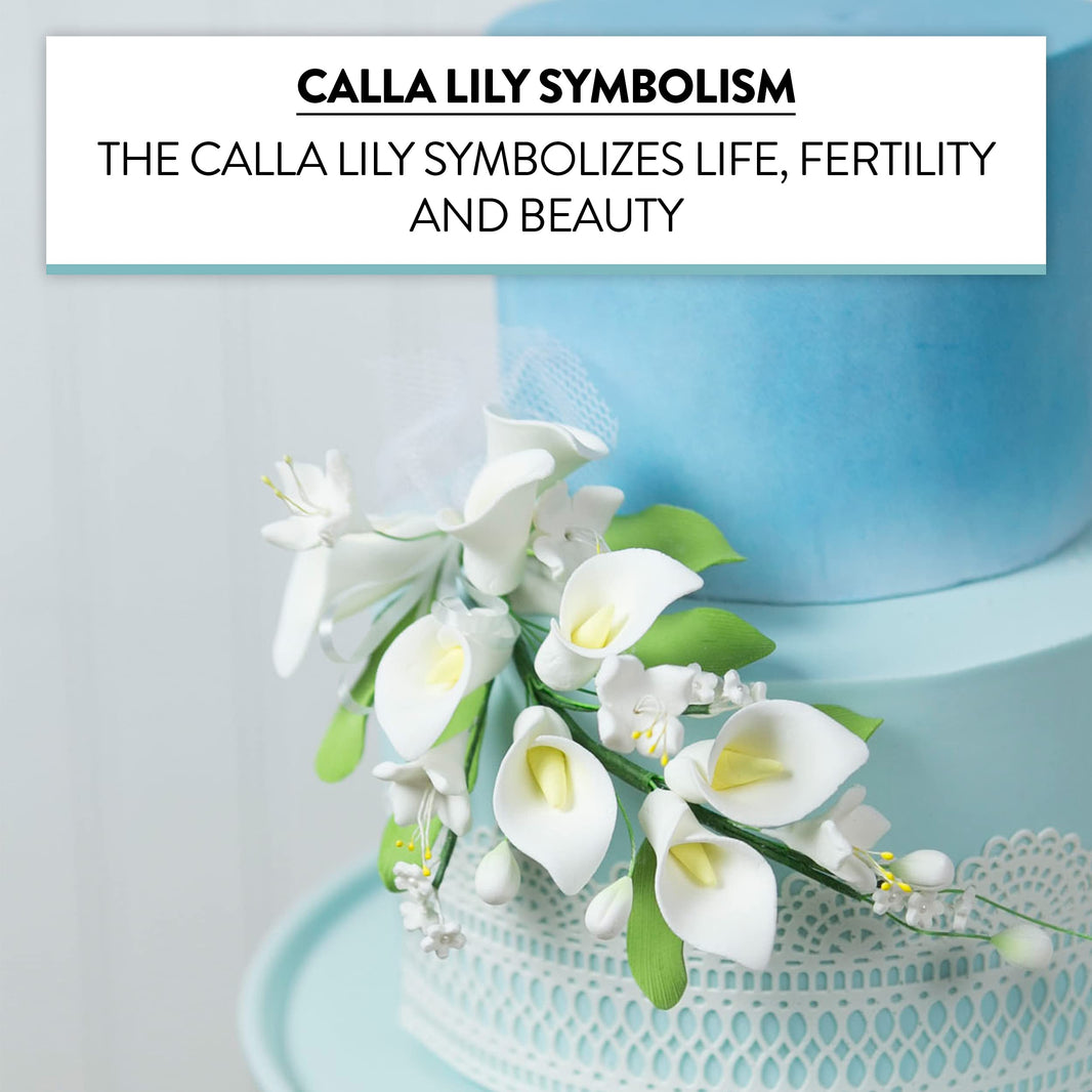 Sugar Lilies, Lily Flower Sprays, Cake Toppers by Global Sugar Art, Calla Lily Cascade Spray