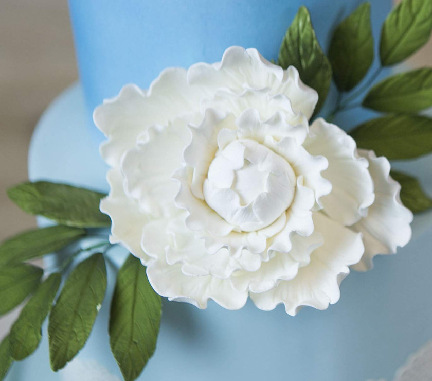 Premium Peony Sugar Flower by Global Sugar Art, White