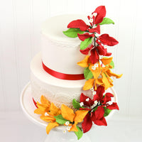 Bougainvillea Sugar Cake Flowers, Tropical Cake Decorations, by Global Sugar Art, Red