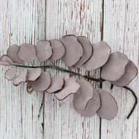 Eucalyptus Sugar Flowers for Cake Decorating, by Global Sugar Art, 5 Count, Mauve