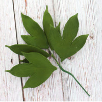 Peony Leaf  Spray  Cake Decoration by Chef Alan Tetreault, Global Sugar Art, 2 Count