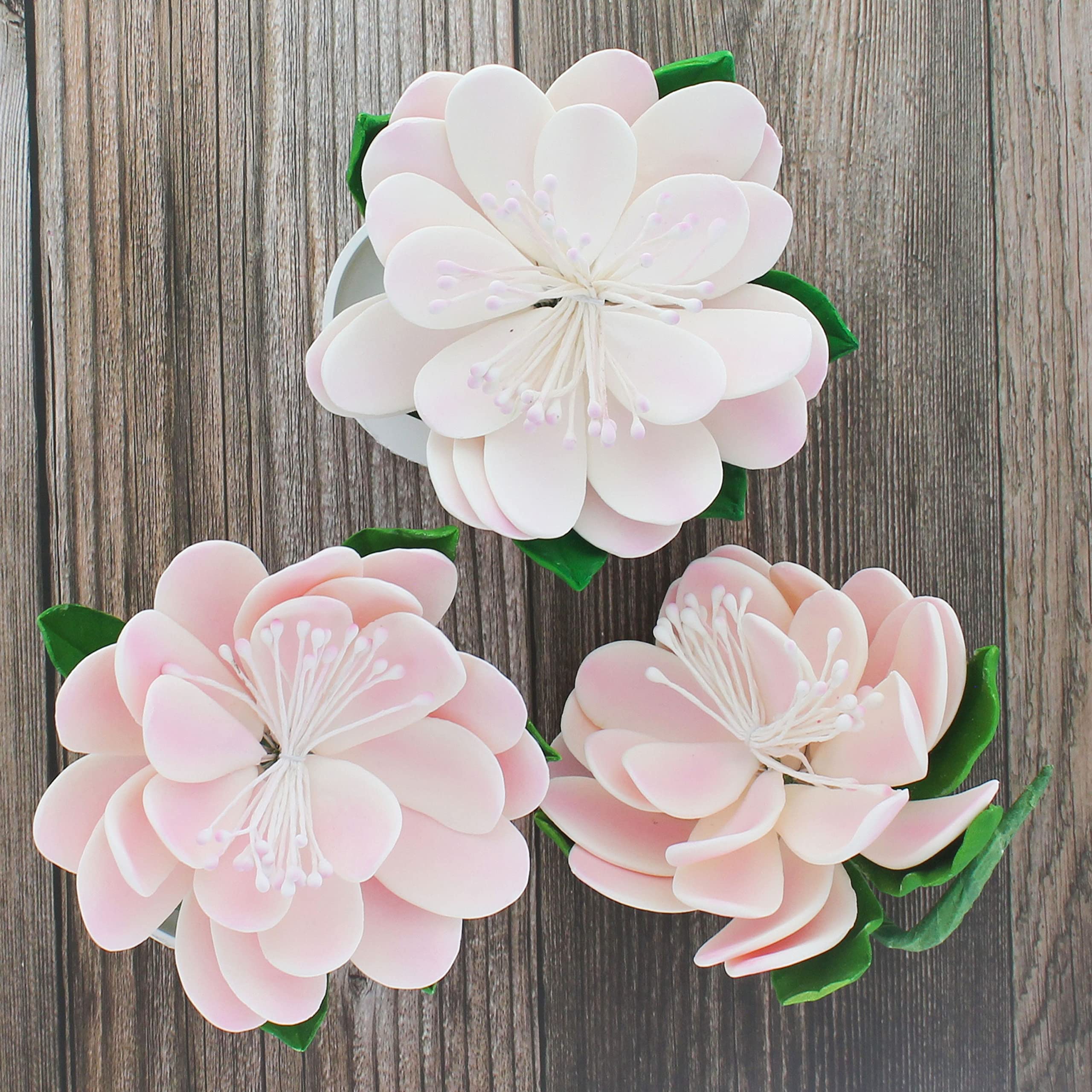 Protea Sugar Cake Flowers by Global Sugar Art, Medium Pink. 3 Count