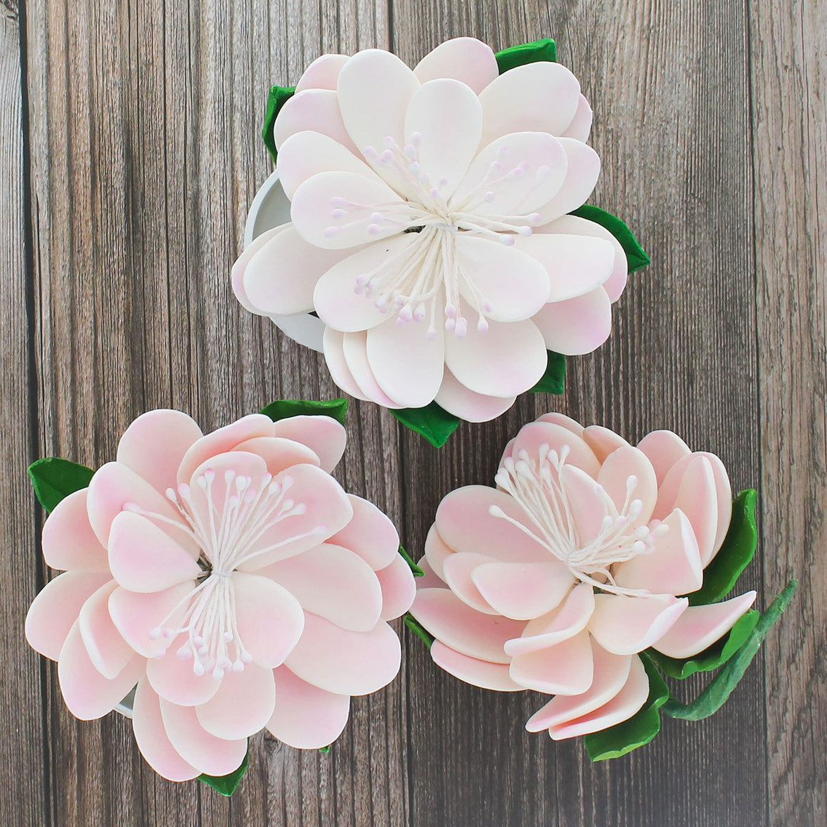 Protea Sugar Cake Flowers by Global Sugar Art, Medium Pink. 3 Count