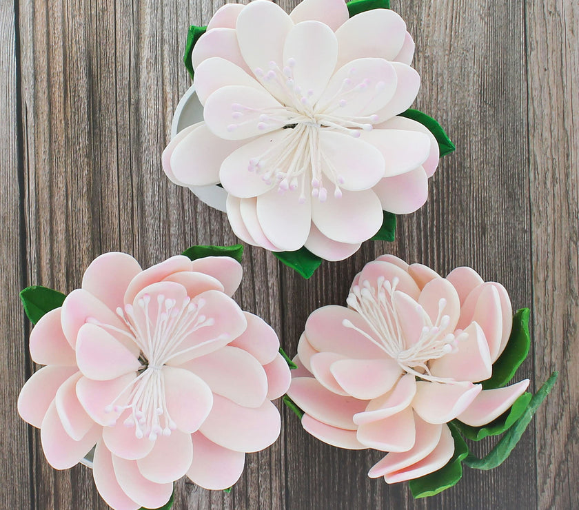 Protea Sugar Cake Flowers by Global Sugar Art, Medium Pink. 3 Count