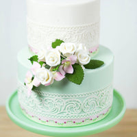 Hydrangea Leaves, Gum Paste Cake Decorations by Global Sugar Art, Green, Multiple Sizes