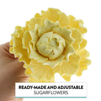 Premium Peony Sugar Flower by Global Sugar Art, Yellow