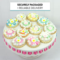 Edible Daisy Cake Decorations, White and Pink Sugar Flowers, Unwired 3/4 Inch, Daisy Cupcake Toppers, Edible Flowers Cake Decorations by Chef Alan Tetreault, Global Sugar Art