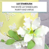 Sugar Lilies, Lily Flower Sprays, Cake Toppers by Global Sugar Art, White Casablanca Easter Lily Spray