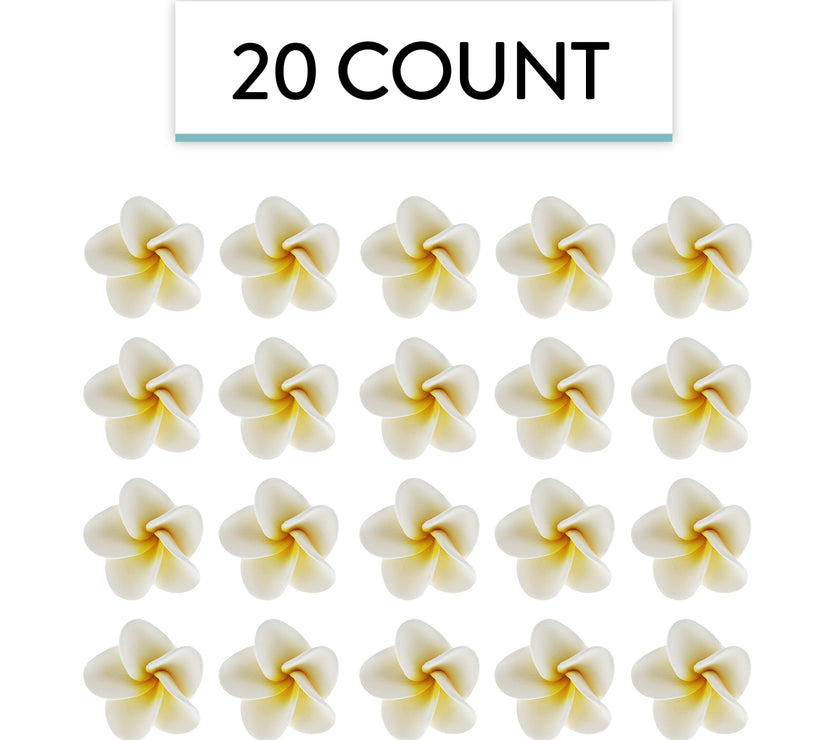 Global Sugar Art Tropical Frangipani Plumeria Sugar Cake Flowers, White 20 Count by Chef Alan Tetreault