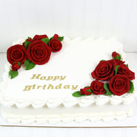 Exquisite Rose & Leaf Kit, Sugar Cake Flowers by Global Sugar Art, Red Roses with Leaves, 65-Piece Set