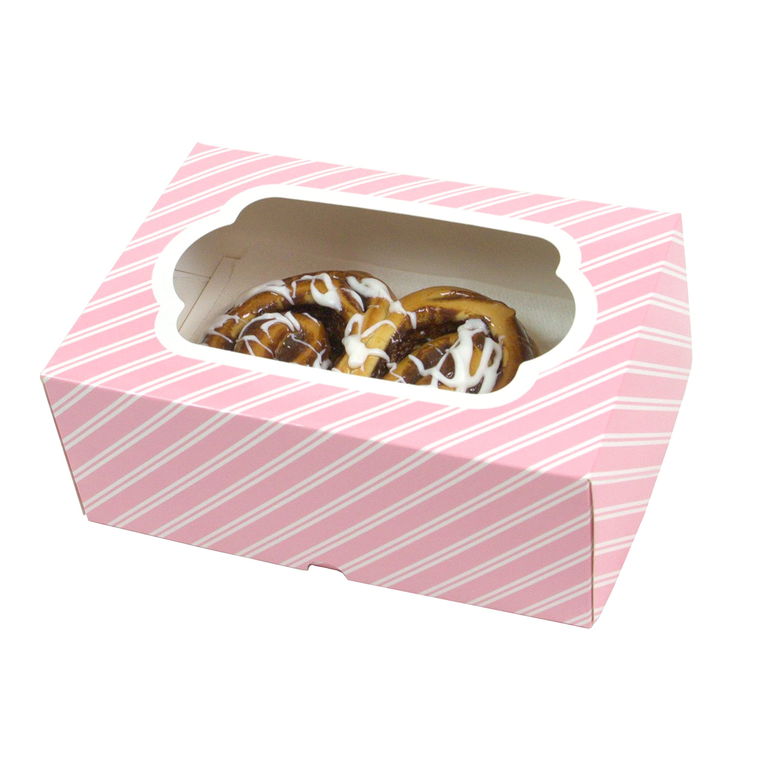 Global Sugar Art Auto-Popup 1/8 Sheet Box with Window, 10 x 7 x 4 Inches